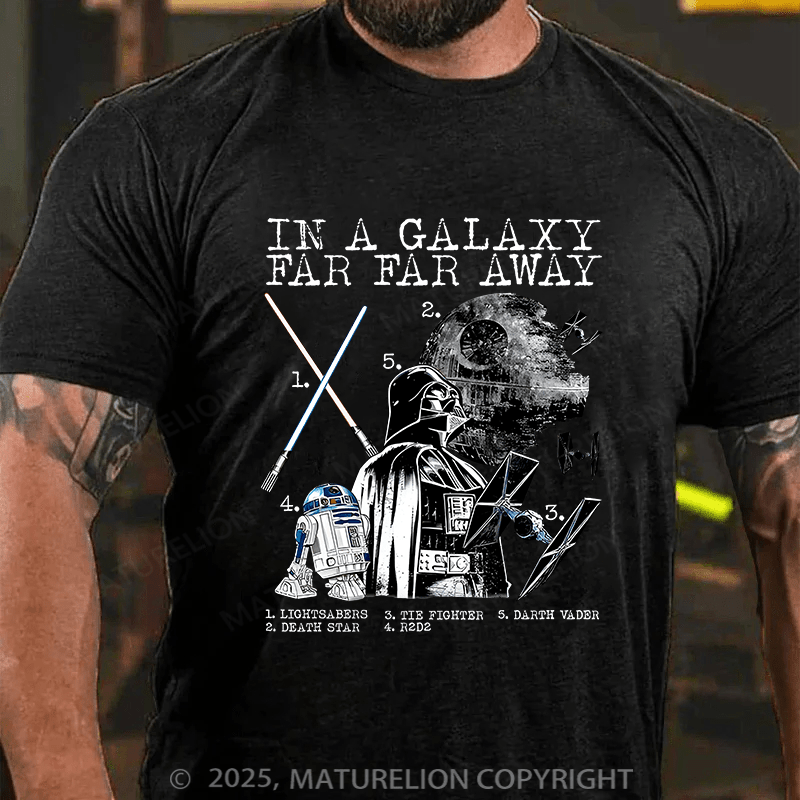 Maturelion Men's T-shirt In A Galaxy Far Far Away Cotton T-shirt