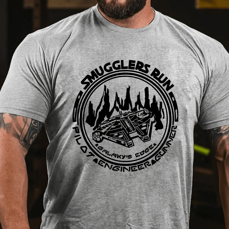 Maturelion Men's T-shirt Smugglers Run Galaxy's Edge Cotton T-shirt