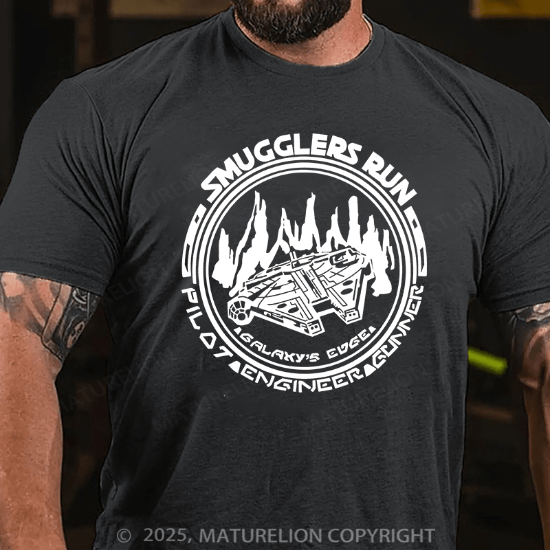Maturelion Men's T-shirt Smugglers Run Galaxy's Edge Cotton T-shirt