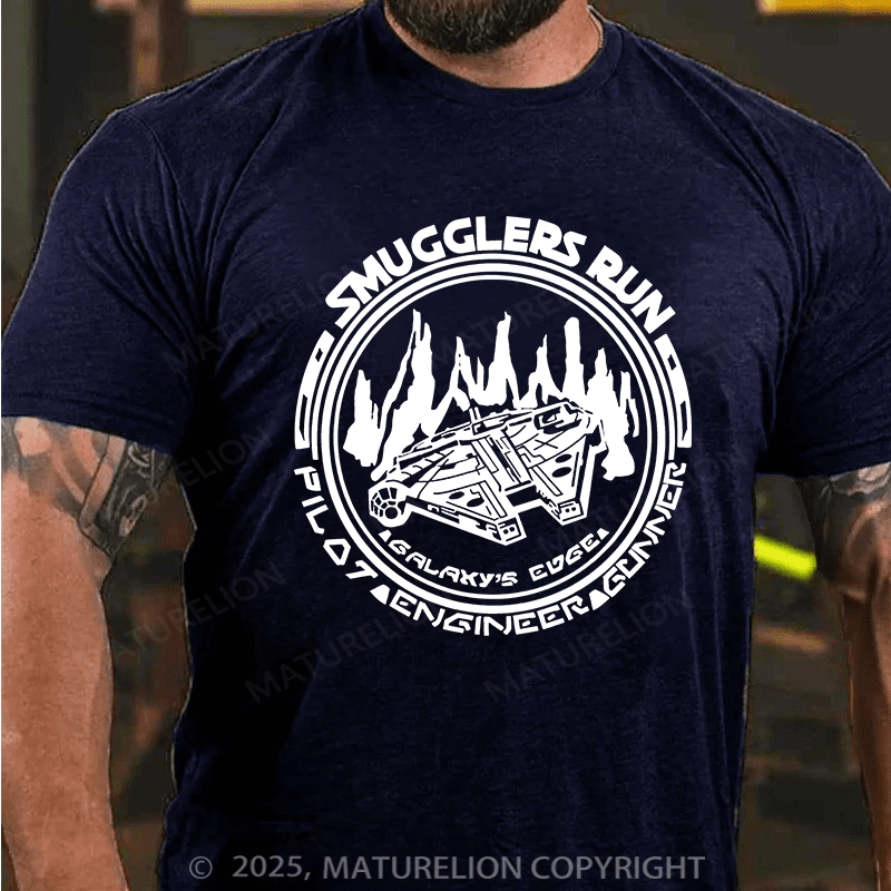 Maturelion Men's T-shirt Smugglers Run Galaxy's Edge Cotton T-shirt