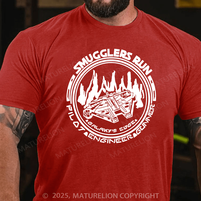 Maturelion Men's T-shirt Smugglers Run Galaxy's Edge Cotton T-shirt