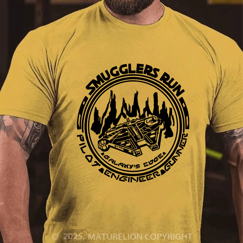 Maturelion Men's T-shirt Smugglers Run Galaxy's Edge Cotton T-shirt