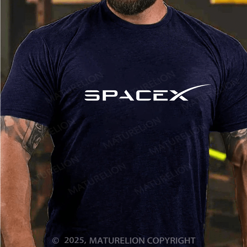 Maturelion Men's T-shirt Funny Logo Cotton T-shirt