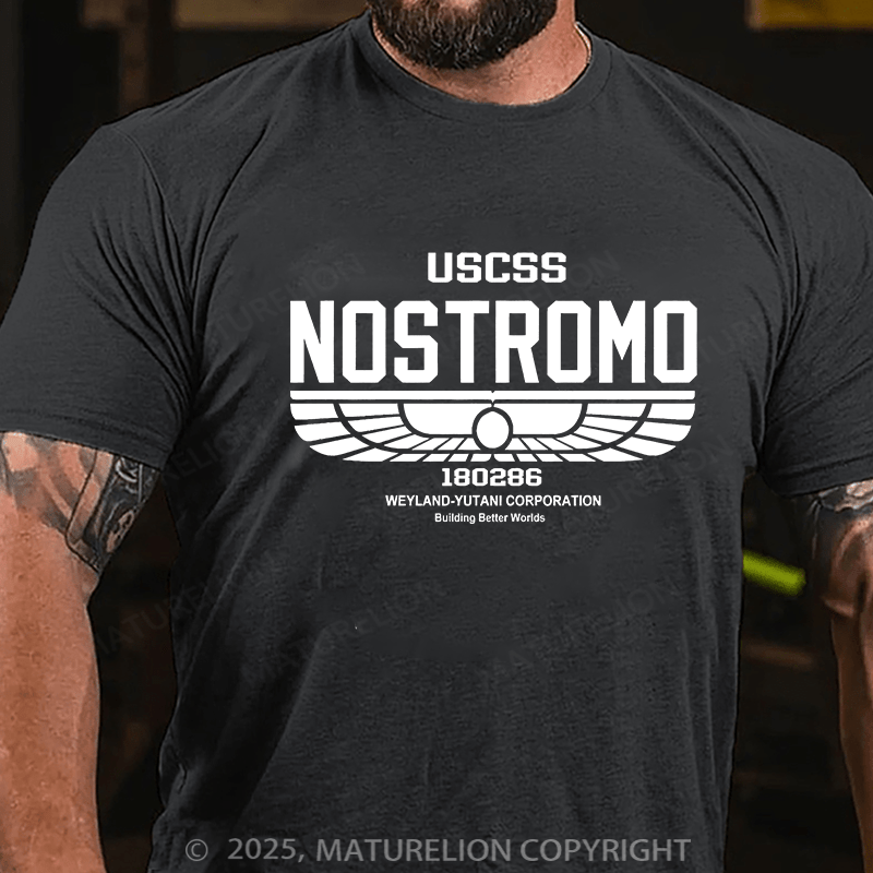 Maturelion Men's T-shirt Uscss Nostromo Cotton T-shirt