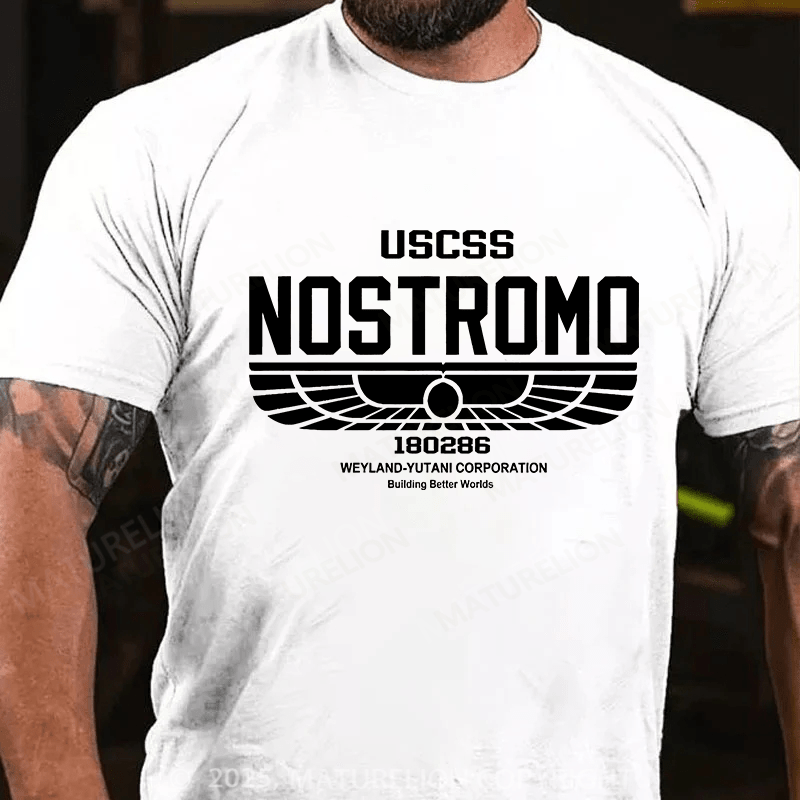 Maturelion Men's T-shirt Uscss Nostromo Cotton T-shirt