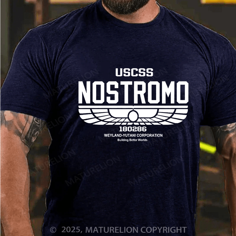 Maturelion Men's T-shirt Uscss Nostromo Cotton T-shirt
