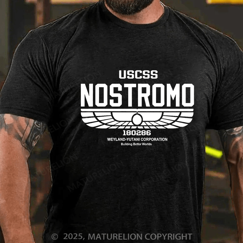 Maturelion Men's T-shirt Uscss Nostromo Cotton T-shirt