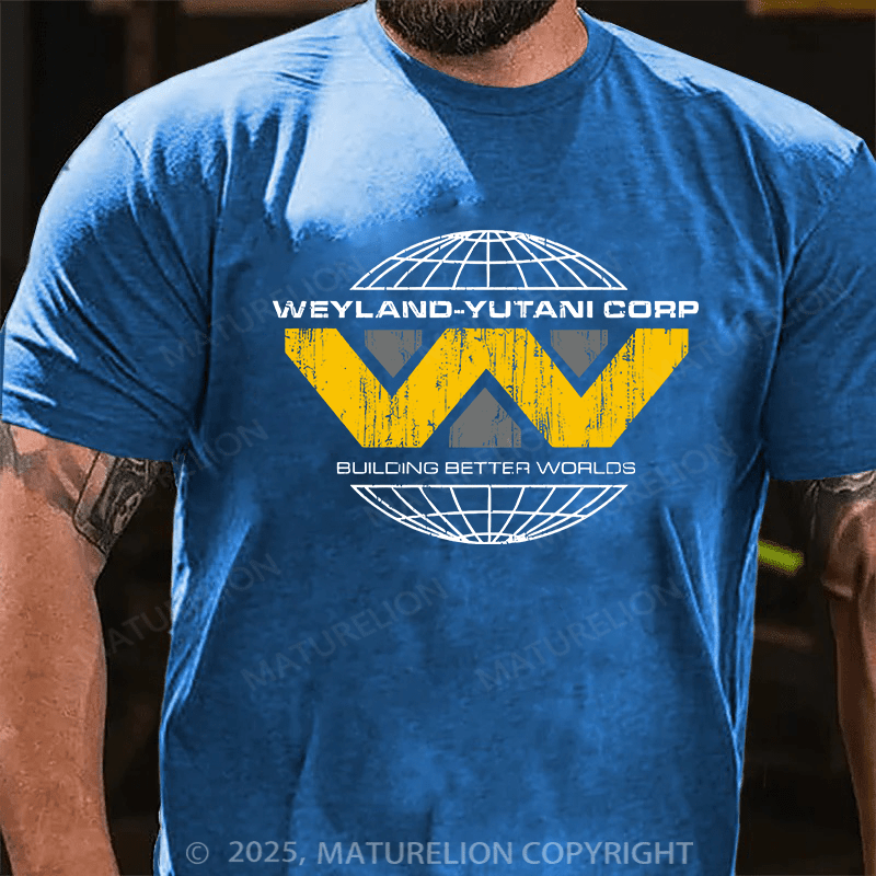 Maturelion Men's T-shirt Weyland Yutani Globe Cotton T-shirt