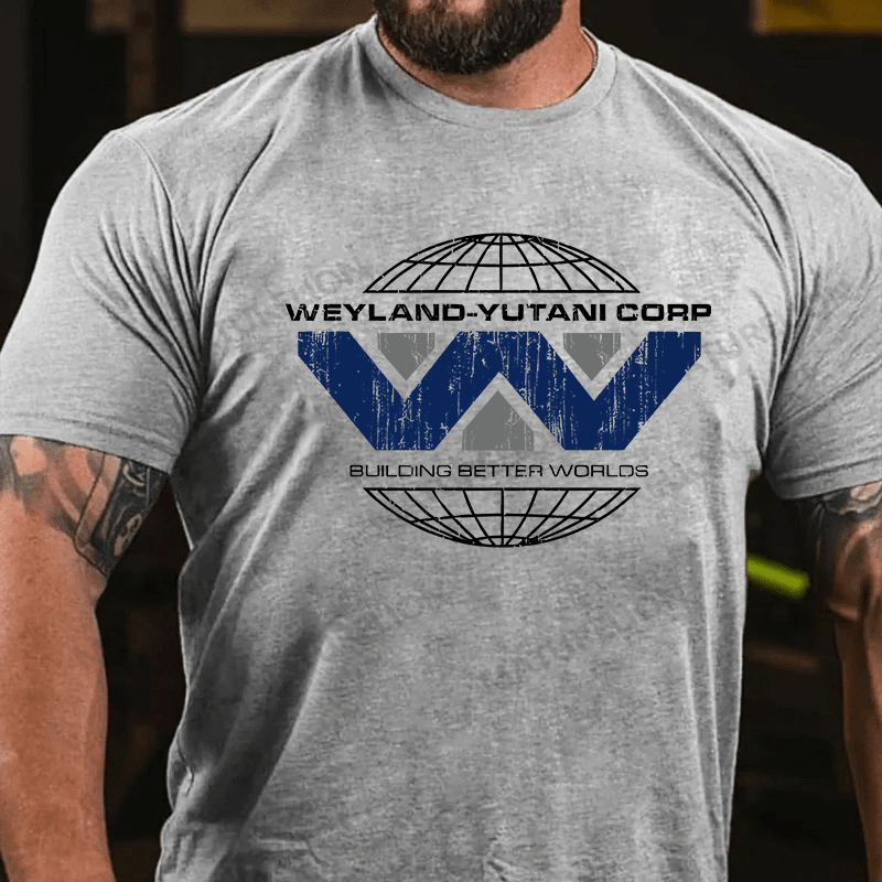 Maturelion Men's T-shirt Weyland Yutani Globe Cotton T-shirt