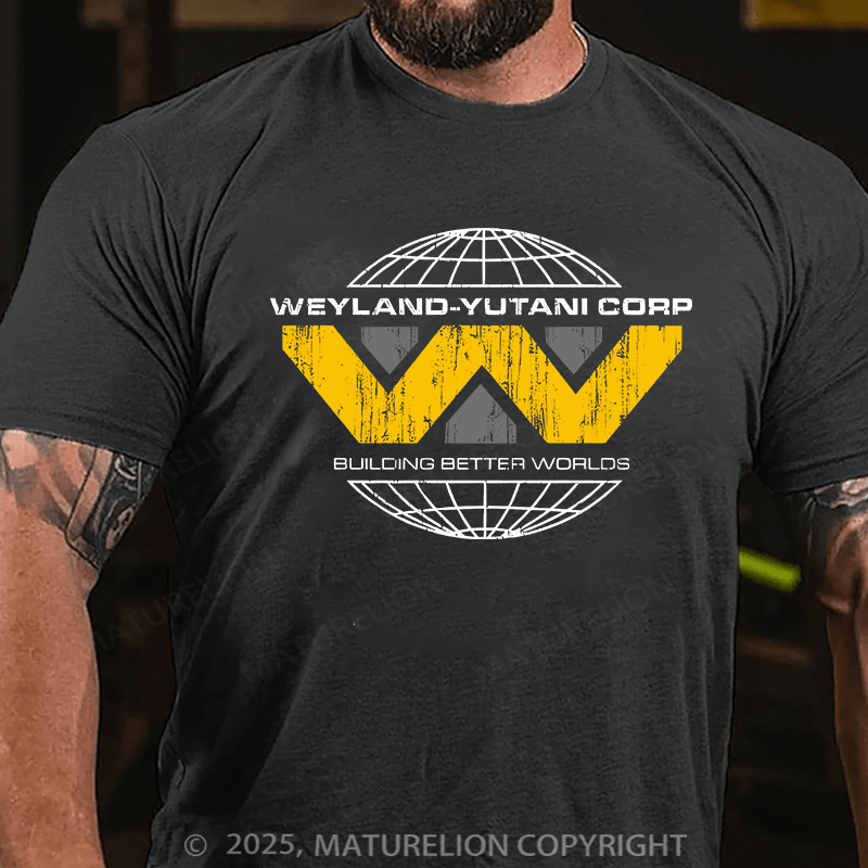 Maturelion Men's T-shirt Weyland Yutani Globe Cotton T-shirt