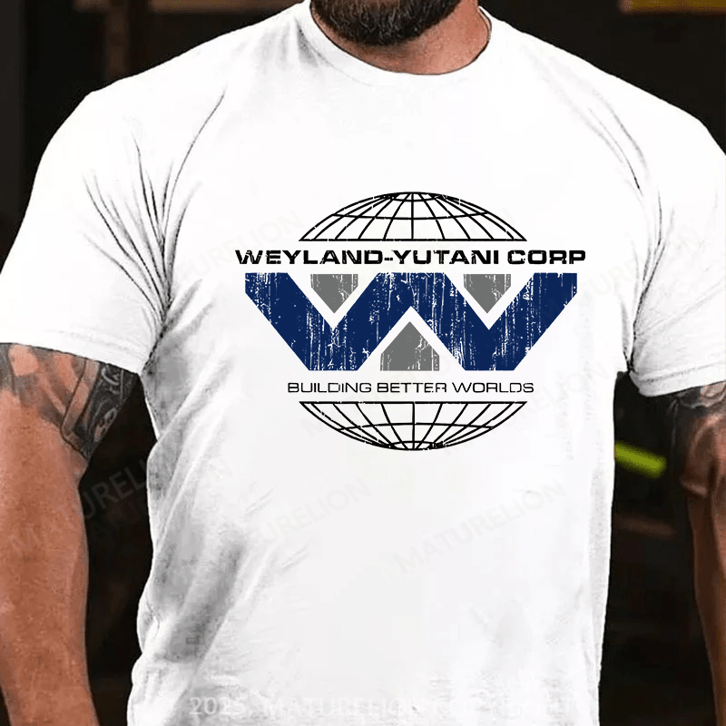 Maturelion Men's T-shirt Weyland Yutani Globe Cotton T-shirt
