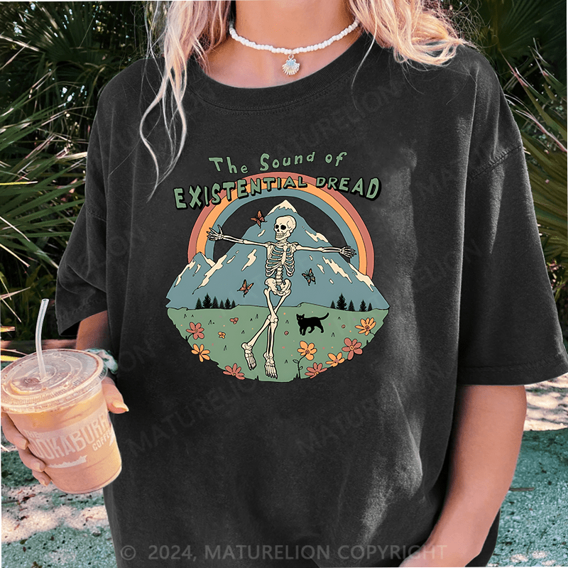 Maturelion The Sound Of Existential Dread DTG Printing Washed Cotton T-Shirt