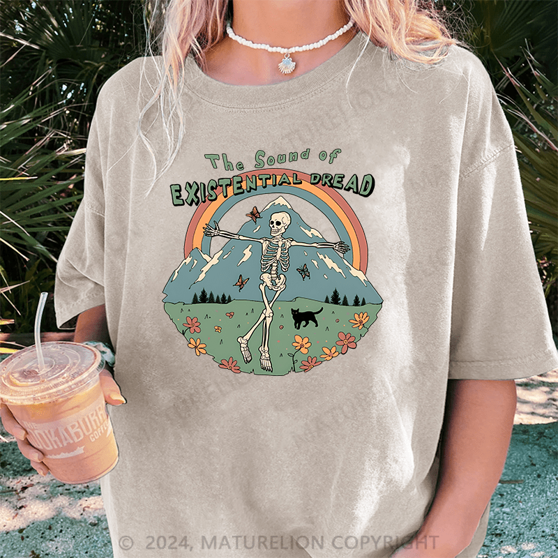 Maturelion The Sound Of Existential Dread DTG Printing Washed Cotton T-Shirt