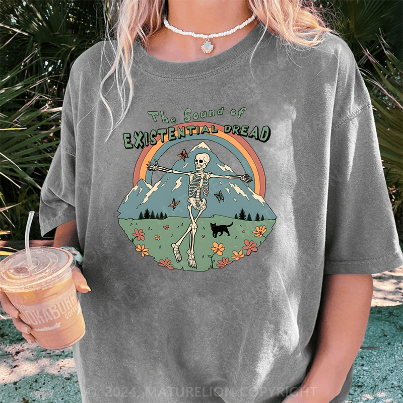 Maturelion The Sound Of Existential Dread DTG Printing Washed Cotton T-Shirt