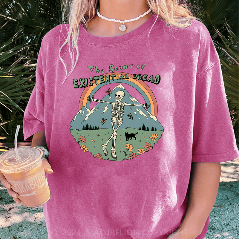 Maturelion The Sound Of Existential Dread DTG Printing Washed Cotton T-Shirt