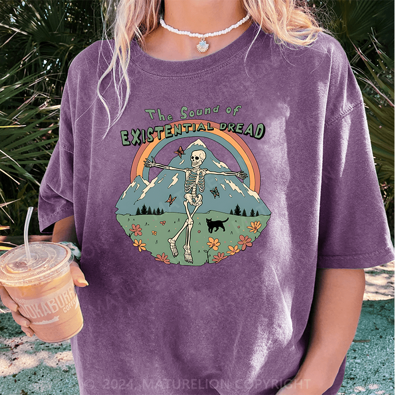 Maturelion The Sound Of Existential Dread DTG Printing Washed Cotton T-Shirt