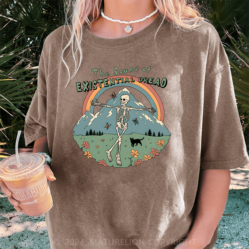 Maturelion The Sound Of Existential Dread DTG Printing Washed Cotton T-Shirt