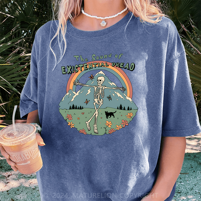 Maturelion The Sound Of Existential Dread DTG Printing Washed Cotton T-Shirt