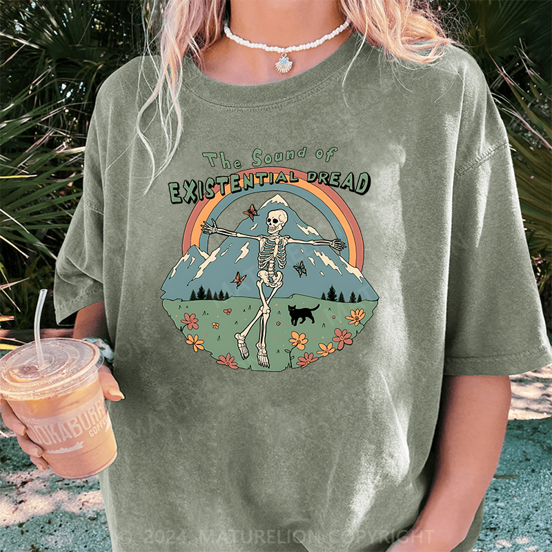 Maturelion The Sound Of Existential Dread DTG Printing Washed Cotton T-Shirt