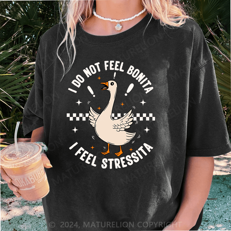 Maturelion Silly Goose DTG Printing Washed Cotton T-Shirt