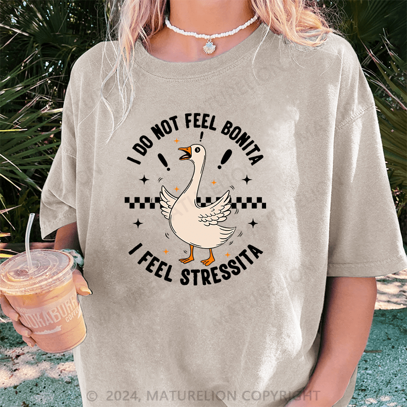 Maturelion Silly Goose DTG Printing Washed Cotton T-Shirt