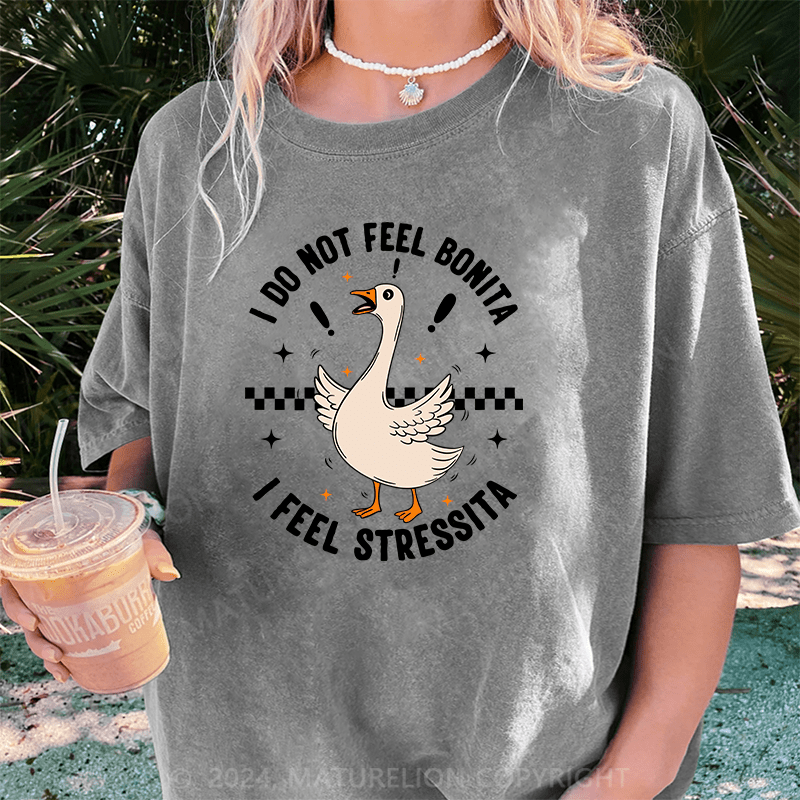 Maturelion Silly Goose DTG Printing Washed Cotton T-Shirt