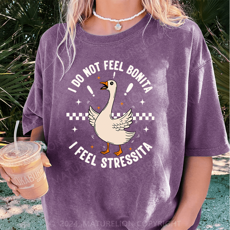 Maturelion Silly Goose DTG Printing Washed Cotton T-Shirt