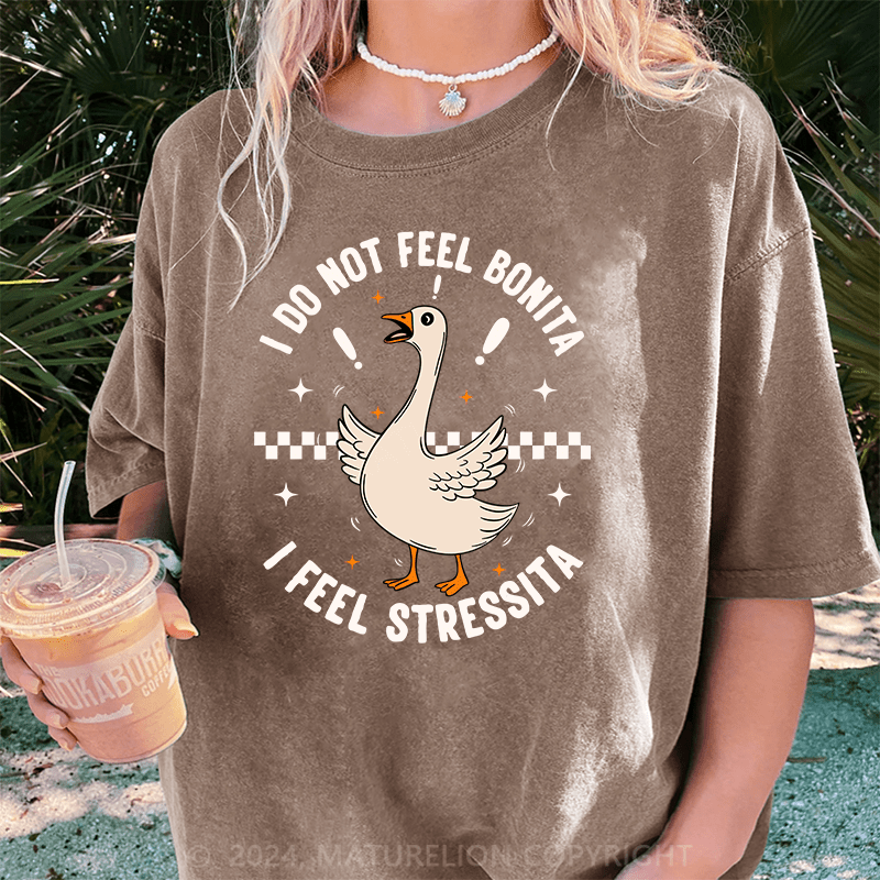 Maturelion Silly Goose DTG Printing Washed Cotton T-Shirt