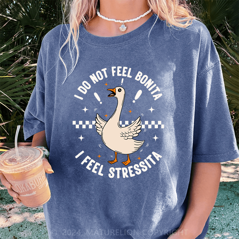 Maturelion Silly Goose DTG Printing Washed Cotton T-Shirt