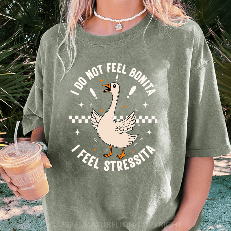 Maturelion Silly Goose DTG Printing Washed Cotton T-Shirt