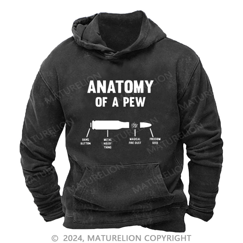 Maturelion Anatomy Of A Pew DTG Printing Washed Hoodie
