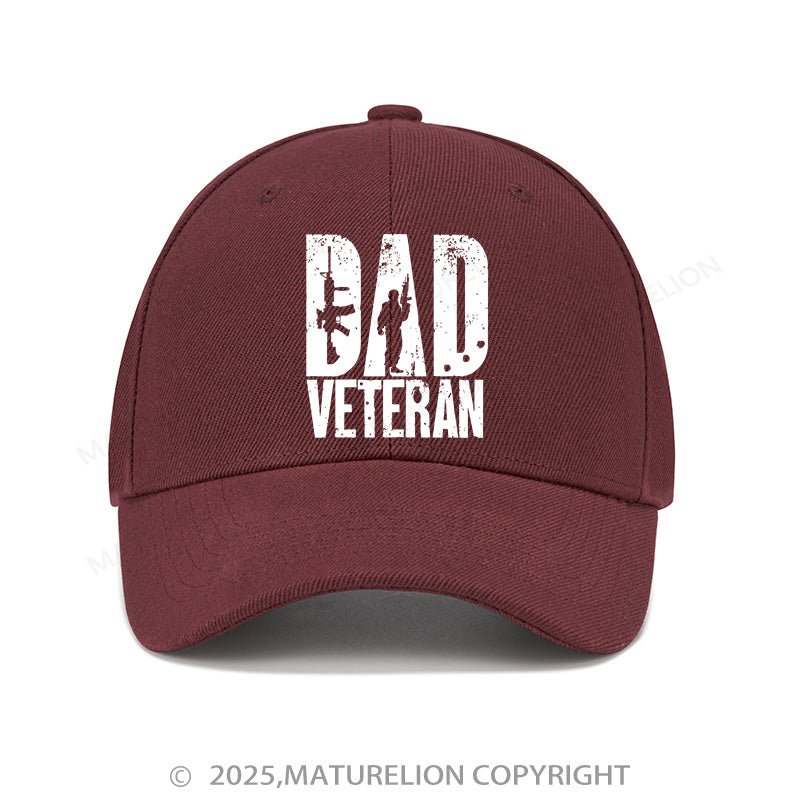 Maturelion Baseball Cap Dad Veteran Military Army Cap (Free Customization)