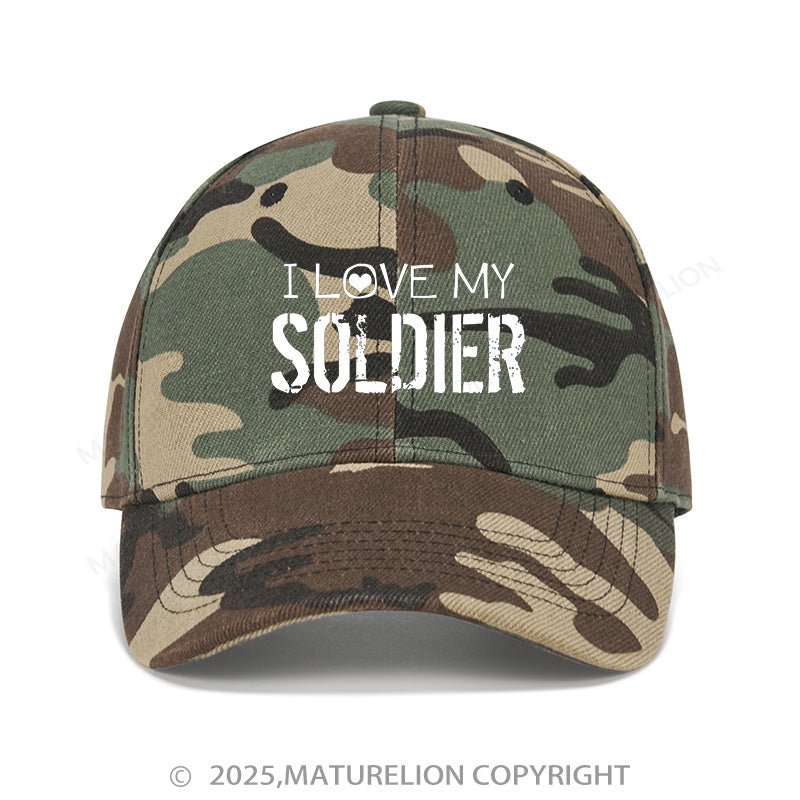 Maturelion Baseball Cap I Love My Soldier Cap (Free Customization)