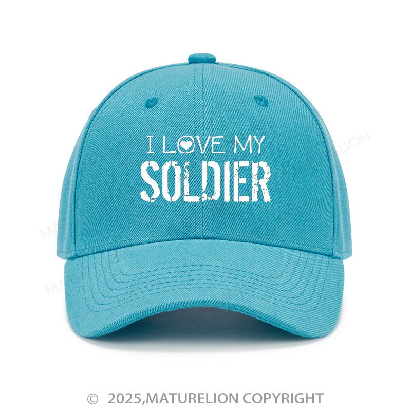 Maturelion Baseball Cap I Love My Soldier Cap (Free Customization)