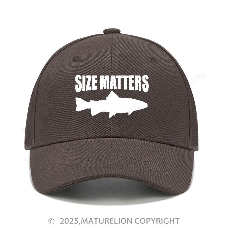 Maturelion Baseball Cap Size Matters Fishing Cap (Free Customization)