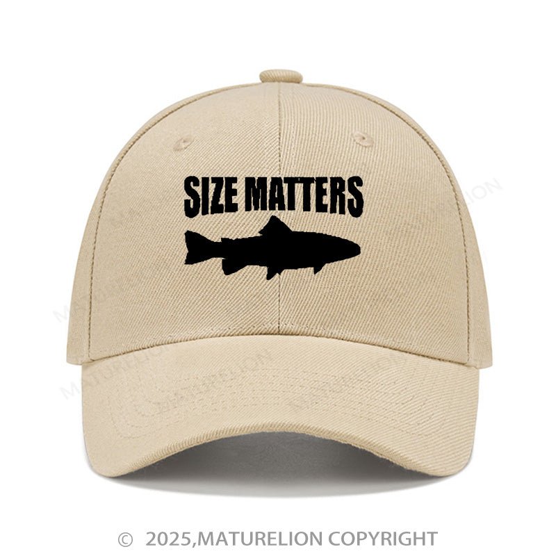 Maturelion Baseball Cap Size Matters Fishing Cap (Free Customization)