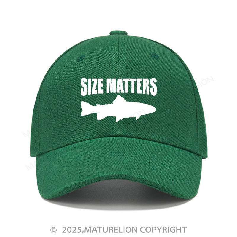 Maturelion Baseball Cap Size Matters Fishing Cap (Free Customization)