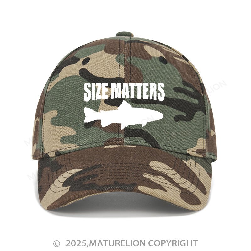 Maturelion Baseball Cap Size Matters Fishing Cap (Free Customization)