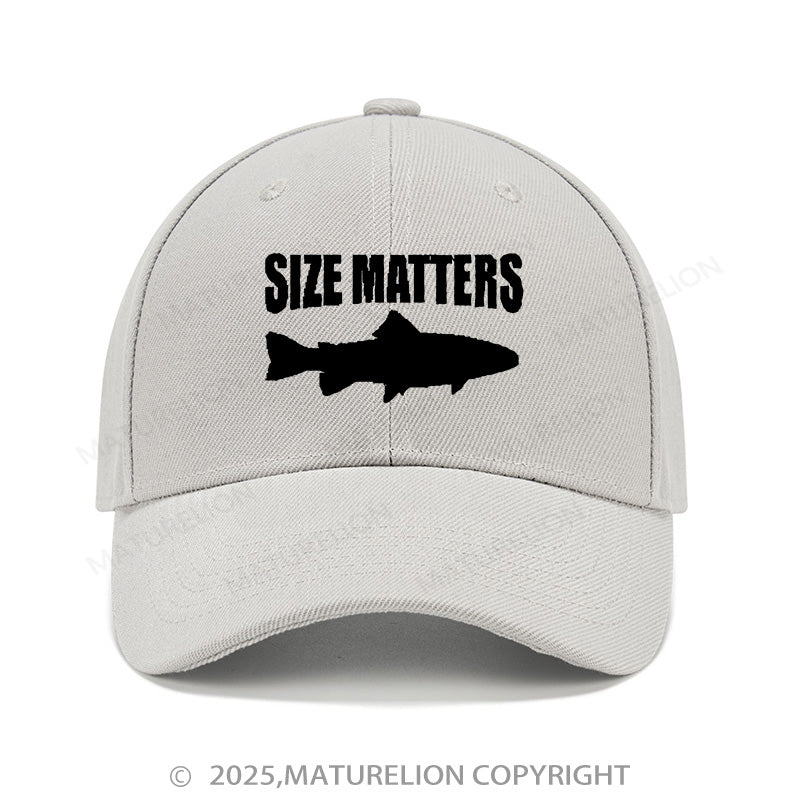 Maturelion Baseball Cap Size Matters Fishing Cap (Free Customization)