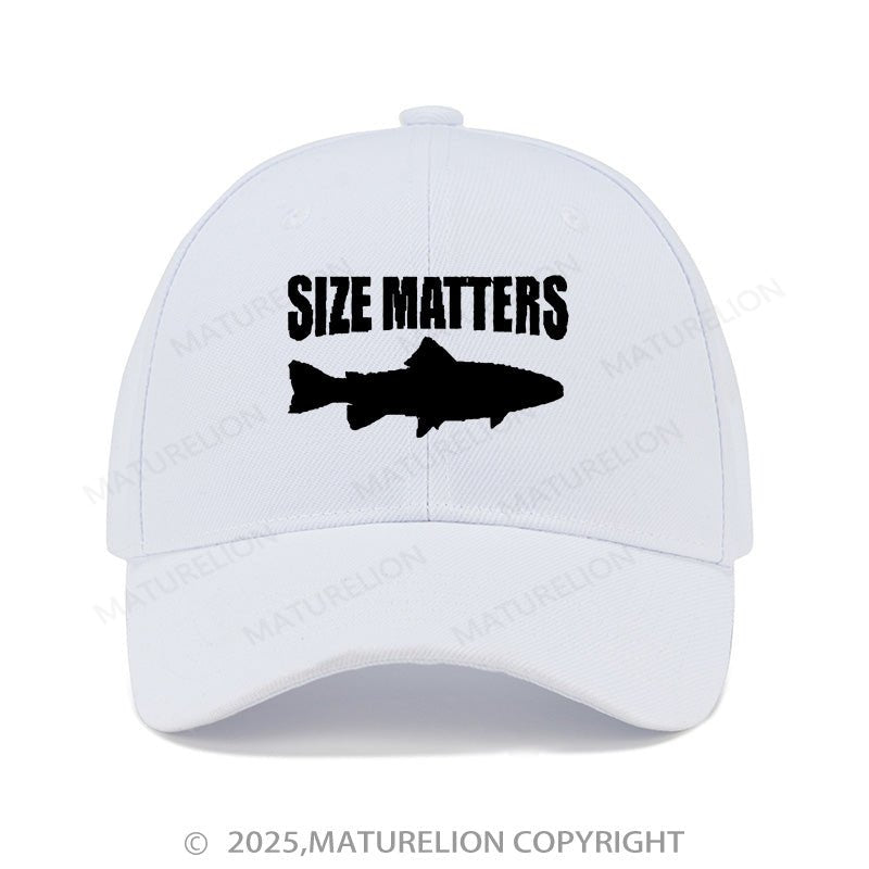 Maturelion Baseball Cap Size Matters Fishing Cap (Free Customization)