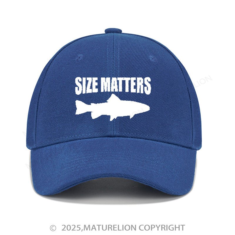 Maturelion Baseball Cap Size Matters Fishing Cap (Free Customization)