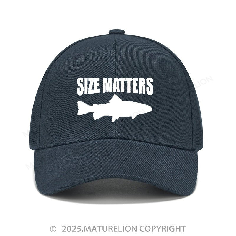 Maturelion Baseball Cap Size Matters Fishing Cap (Free Customization)