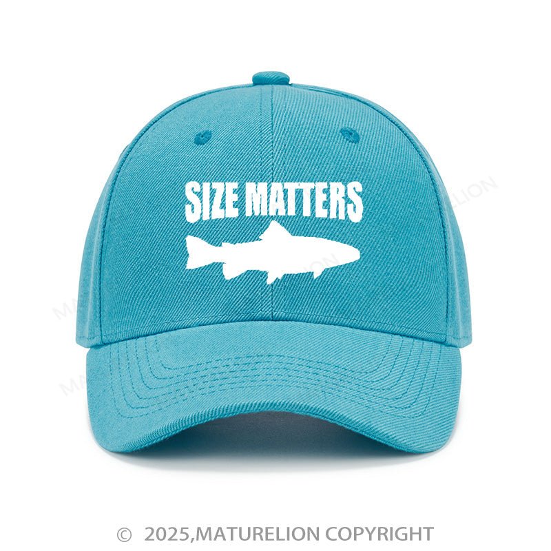 Maturelion Baseball Cap Size Matters Fishing Cap (Free Customization)