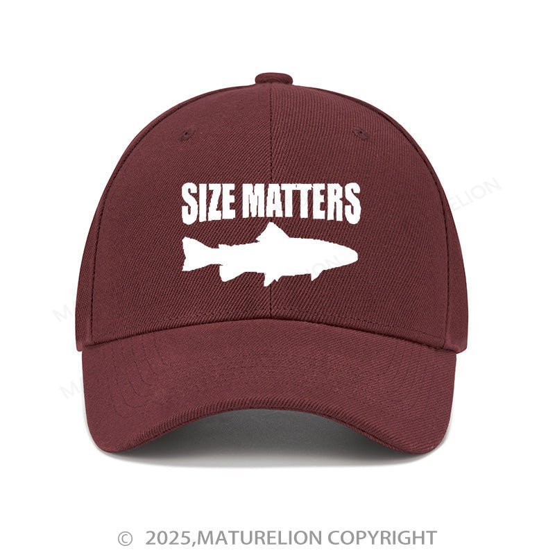 Maturelion Baseball Cap Size Matters Fishing Cap (Free Customization)