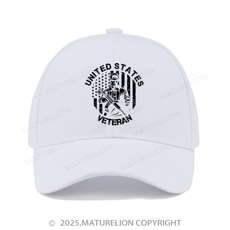 Maturelion Baseball Cap United States Veteran Cap (Free Customization)