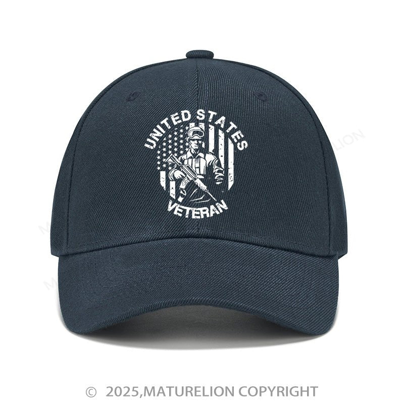 Maturelion Baseball Cap United States Veteran Cap (Free Customization)