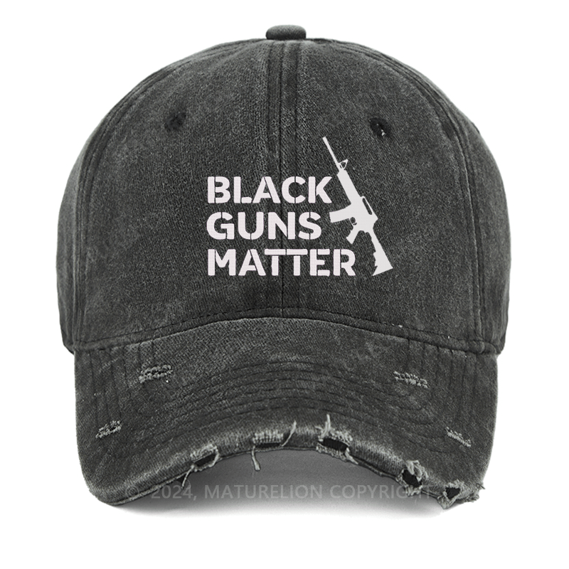 Maturelion Black Guns Matter Embroidered Cap