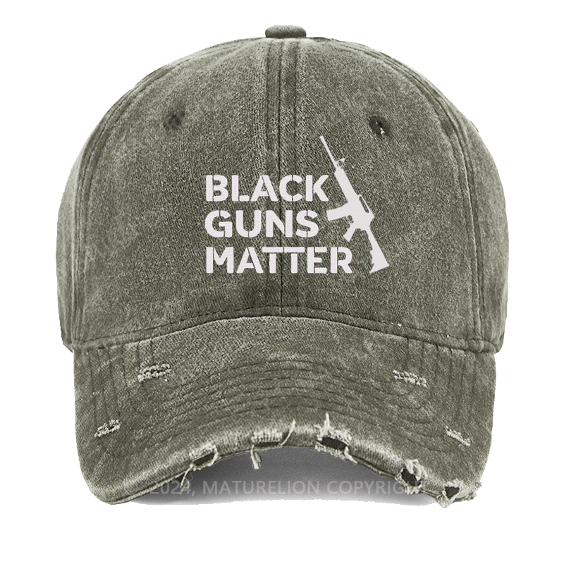 Maturelion Black Guns Matter Embroidered Cap