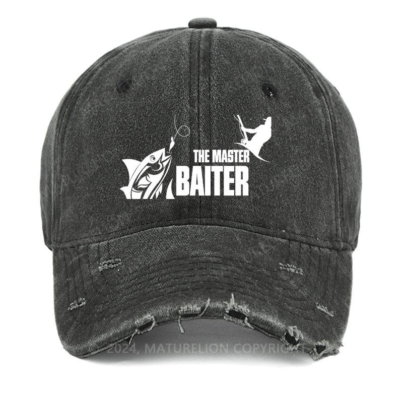 Maturelion Christmas Cap The Master Baiter Fishing Washed Vintage Cap