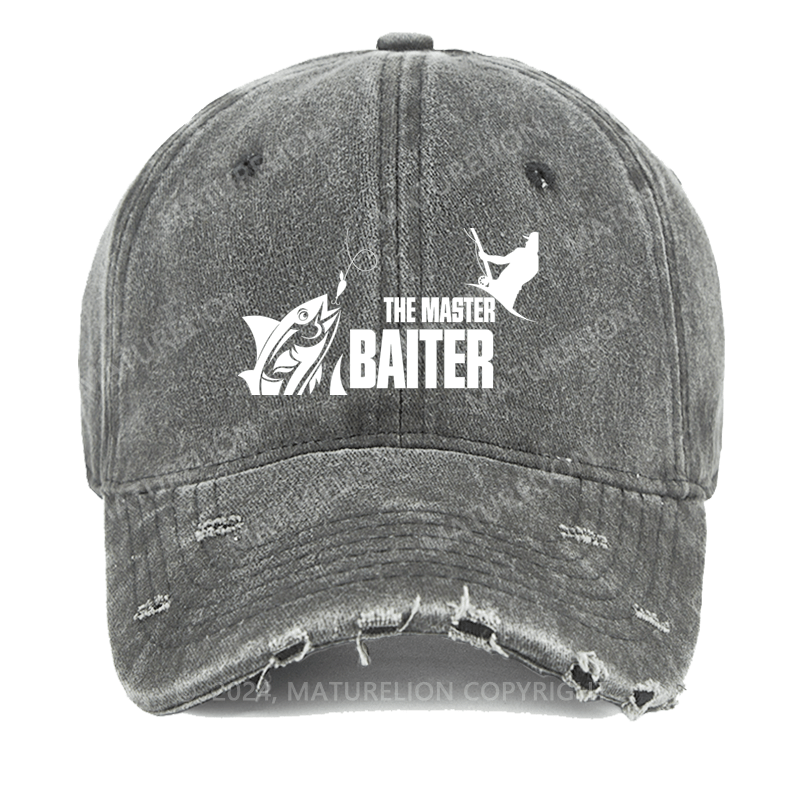 Maturelion Christmas Cap The Master Baiter Fishing Washed Vintage Cap